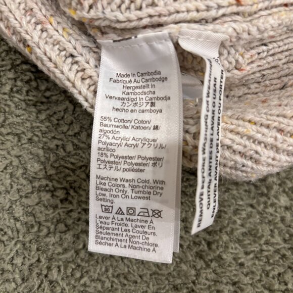 J.Crew Women's Cream and Tan Raglan Cardigan size Xl - Picture 4 of 4